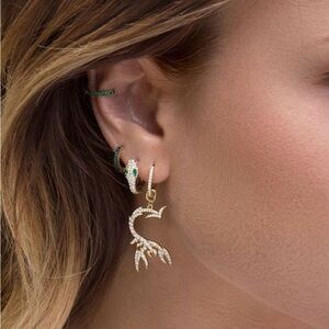 APM Monaco Scorpion Huggie Drop Earrings with Crystals